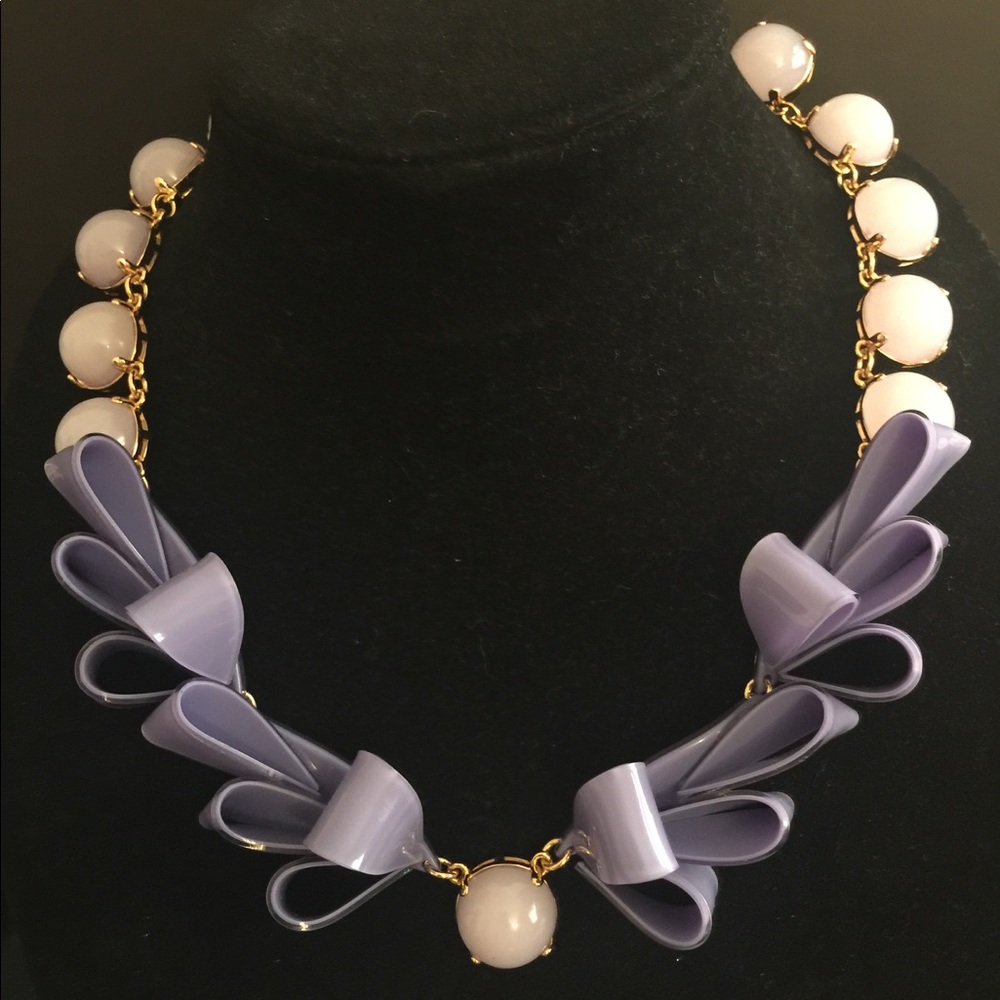 J Crew Lavender bows necklace